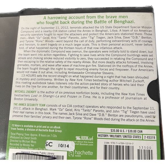 13 Hours In Benghazi Unabridged CD Audiobook by Mitchell Zuckoff 7 CDs 8 Hrs - Picture 4 of 5